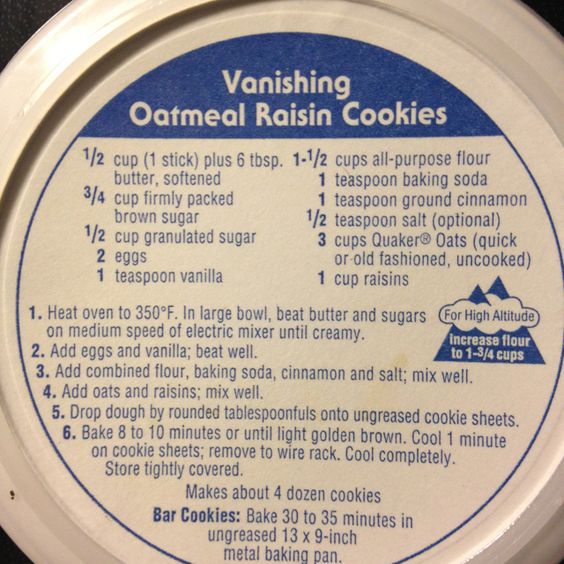 Vanishing Oatmeal Raisin Cookies