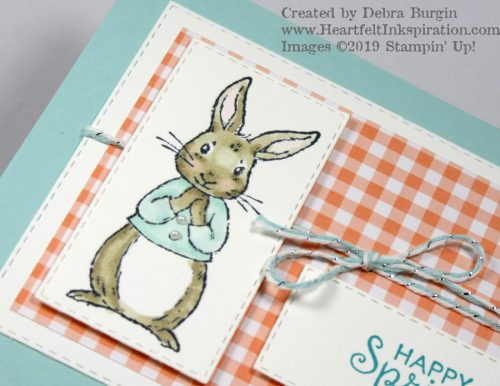 Fable Friends | I couldn't resist this cutie for a happy spring card.  Happy to see him in the Stampin' Up! 2019-2020 Annual Catalog!  Please click to read more! | Stampin' Up! | HeartfeltInkspiration.com | Debra Burgin