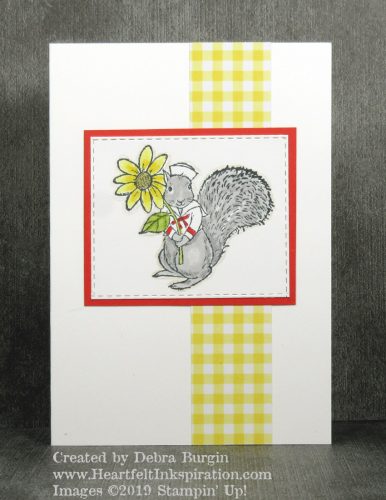 Fable Friends | I love this squirrel dressed as a sailor from the 2019 Occasions Catalog.  Please click to read more! | Stampin' Up! | HeartfeltInkspiration.com | Debra Burgin