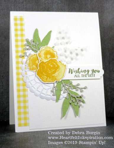 First Frost | This card, inspired by Amy Koenders, is perfect for spring.  Please click to read more! | Stampin' Up! | HeartfeltInkspiration.com | Debra Burgin