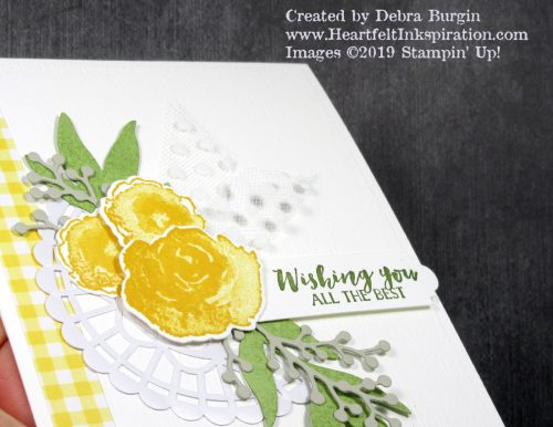 First Frost | This card, inspired by Amy Koenders, is perfect for spring.  Please click to read more! | Stampin' Up! | HeartfeltInkspiration.com | Debra Burgin