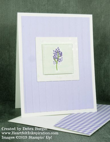 Incredible Like You | Stamp Review Crew | I love to focus attention on a tiny image.  Is this a lilac?  I can pretend it is! 
 Please click to read more! | Stampin' Up! | HeartfeltInkspiration.com | Debra Burgin