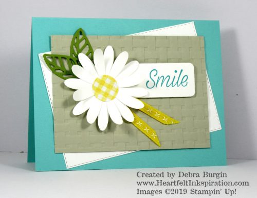 Daisy Lane | Something old (the original Daisy punch) and something new (sentiments from the new Daisy Lane set).  Please click to read more! | Stampin' Up! | HeartfeltInkspiration.com | Debra Burgin