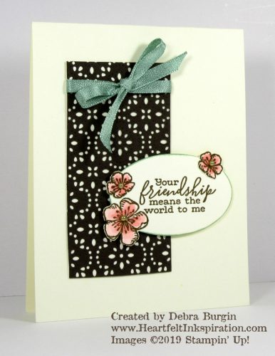 Free As a Bird | You may be surprised there's no bird on this card!  But aren't these flowers pretty, and the sentiment beautiful?  Please click to read more! | Stampin' Up! | HeartfeltInkspiration.com | Debra Burgin