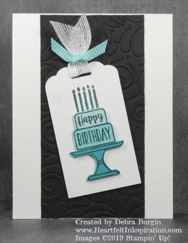 Piece of Cake | The ombre effect on this image is the result of a bit of paper piecing.  Please click to read more! | Stampin' Up! | HeartfeltInkspiration.com | Debra Burgin