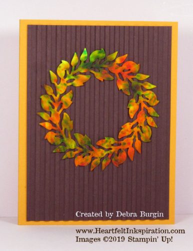 All-Around Wreath | By itself, this die creates a beautiful wreath.  As part of a bundle, the "open" die is so useful!  Please click to read more! | Stampin' Up! | HeartfeltInkspiration.com | Debra Burgin