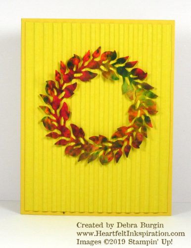 All-Around Wreath | By itself, this die creates a beautiful wreath.  As part of a bundle, the "open" die is so useful!  Please click to read more! | Stampin' Up! | HeartfeltInkspiration.com | Debra Burgin