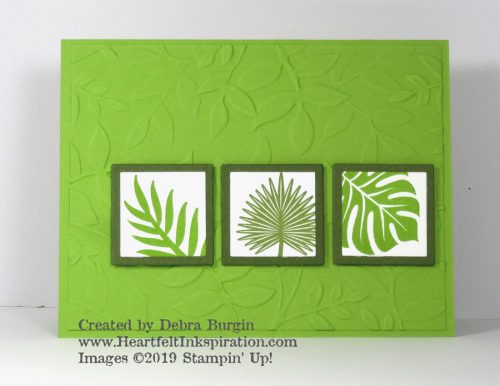 Tropical Chic | The "triplet" layout rarely fails!  Please click to read more! | Stampin' Up! | HeartfeltInkspiration.com | Debra Burgin