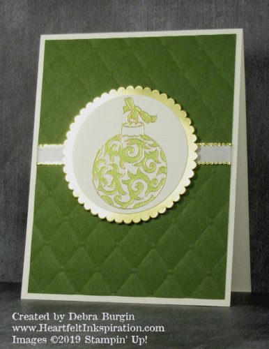 Lots of Cheer | After all these years stamping, I still am amazed at the magic of heat embossing!  I can't get through Christmas cards without silver and gold! | Please click to read more! | Stampin' Up! | HeartfeltInkspiration.com | Debra Burgin