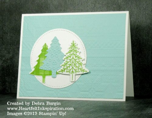 Perfectly Plaid | I love using non-conventional colors for holiday cards!    This was inspired by the 2019 Holiday Catalog! | Please click to read more! | Stampin' Up! | HeartfeltInkspiration.com | Debra Burgin