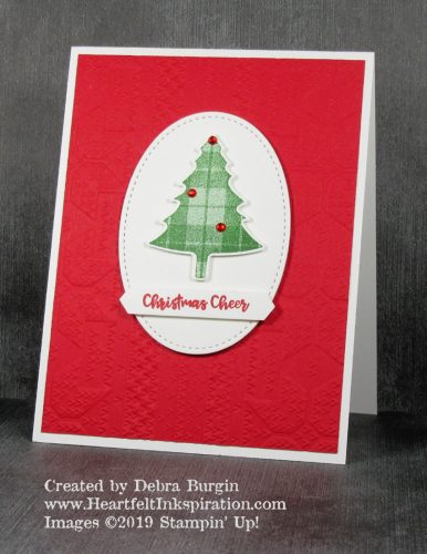 Perfectly Plaid | This set is aptly named -- this buffalo check tree is the cutest!  Please click to read more! | Stampin' Up! | HeartfeltInkspiration.com | Debra Burgin