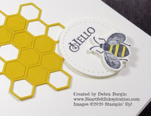 Honey Bee | I cannot resist a bee image; that's what happens when it's your name!  Please click to read more! | Stampin' Up! | HeartfeltInkspiration.com | Debra Burgin