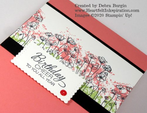 Painted Poppies | In early February, it's good to think pink!  This easy card is great to make in quantity.  Please click to read more! | Stampin' Up! | HeartfeltInkspiration.com | Debra Burgin