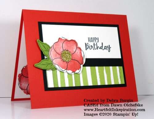 Painted Poppies | Sending You Thoughts | If Dawn Olchefske is not on your "must pin" list, add her immediately!  This is just one of her perfect designs!  Please click to read more! | Stampin' Up! | HeartfeltInkspiration.com | Debra Burgin