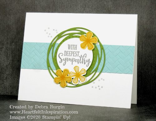 Thoughtful Blooms | Peaceful Moments | This sympathy card whispers hope.  Please click to read more! | Stampin' Up! | HeartfeltInkspiration.com | Debra Burgin