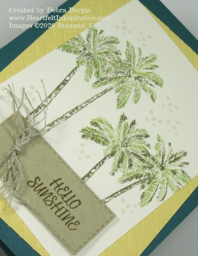 Timeless Tropical | My C.O.D. #5 challenge card is a CASE of the Stampin' Up! card at the bottom of page 11 of the January-June 2020 Mini Catalog.  Please click to read more! | Stampin' Up! | HeartfeltInkspiration.com | Debra Burgin