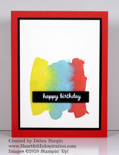 Watercolor swash video | Please click to read more! | Stampin' Up! | HeartfeltInkspiration.com | Debra Burgin