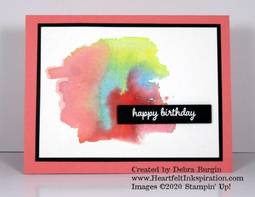 Watercolor swash video | Please click to read more! | Stampin' Up! | HeartfeltInkspiration.com | Debra Burgin