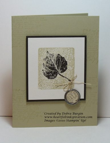 My first try at block stamping.  Please click to read more! | Stampin' Up! | HeartfeltInkspiration.com | Debra Burgin