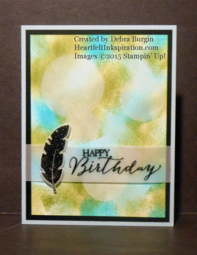 Bokeh is the name of this technique.  Please click to read more! | Stampin' Up! | HeartfeltInkspiration.com | Debra Burgin