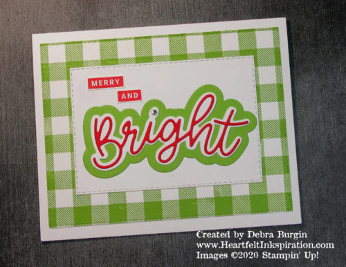 Peace & Joy | Buffalo Check | This card lives up to the sentiment!  Please click to read more! | Stampin' Up! | HeartfeltInkspiration.com | Debra Burgin