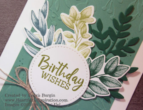 Forever Fern | Fancy Phrases | The colors in the Stampin' Up! suite Forever Greenery are so beautiful together ... and ones I would never use together!  Please click to read more! | Stampin' Up! | HeartfeltInkspiration.com | Debra Burgin