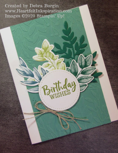 Forever Fern | Fancy Phrases | The colors in the Stampin' Up! suite Forever Greenery are so beautiful together ... and ones I would never use together!  Please click to read more! | Stampin' Up! | HeartfeltInkspiration.com | Debra Burgin