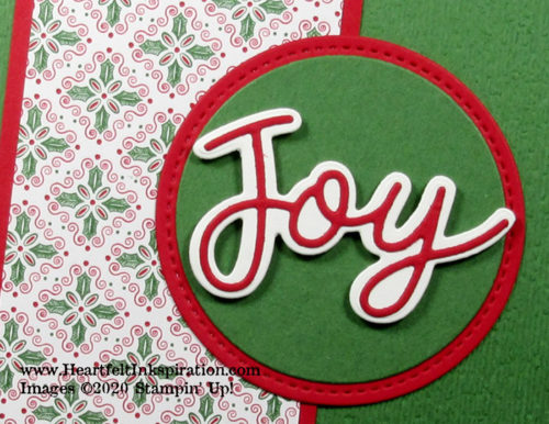 The Peace & Joy bundle has amazing dies for layering.  There's no stamping on this card!  Please click to read more! | Stampin' Up! | HeartfeltInkspiration.com | Debra Burgin
