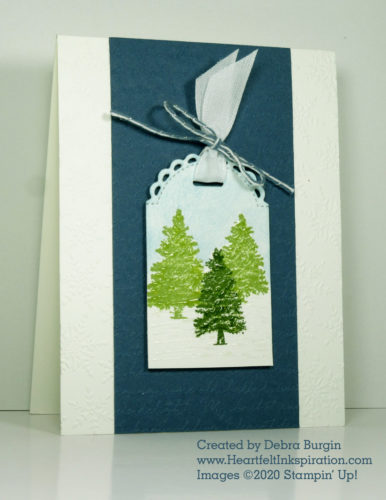 Rooted in Nature | Birthdays in winter get this kind of card!  Please click to read more! | Stampin' Up! | HeartfeltInkspiration.com | Debra Burgin
