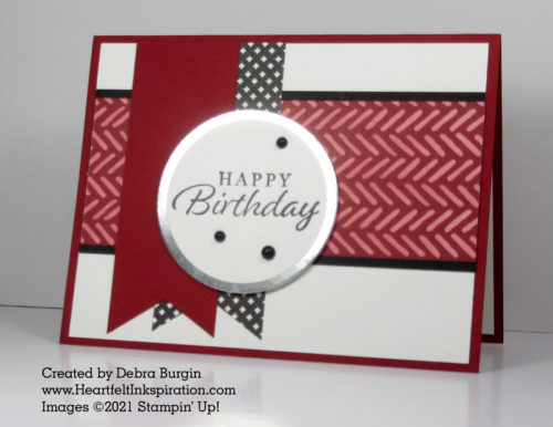 Happy Thoughts | Flower & Field DSP | One layout, two cards!  Please click to read more! | Stampin' Up! | HeartfeltInkspiration.com | Debra Burgin