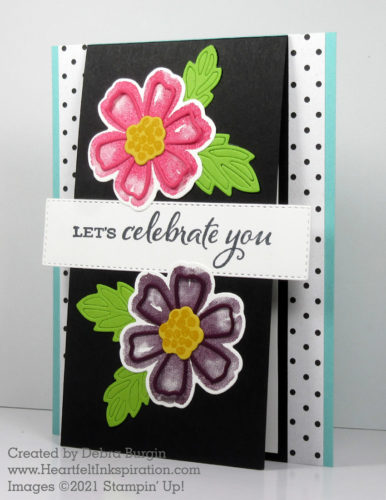 Pretty Perennials | This version of what I call a "flip card" is fun and fresh -- and simple to create!  Please click to read more! | Stampin' Up! | HeartfeltInkspiration.com | Debra Burgin