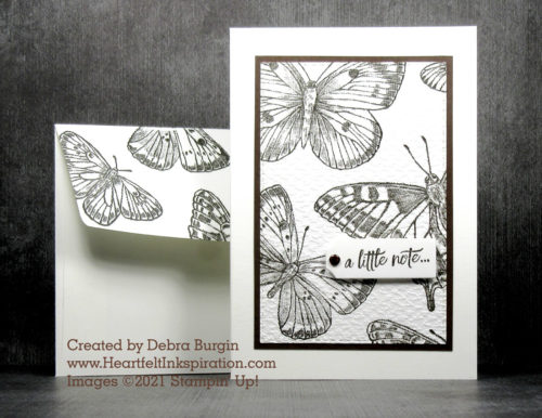 Butterfly Brilliance | This single stamp is a background stamp -- or is it?  Please click to read more! | Stampin' Up! | HeartfeltInkspiration.com | Debra Burgin