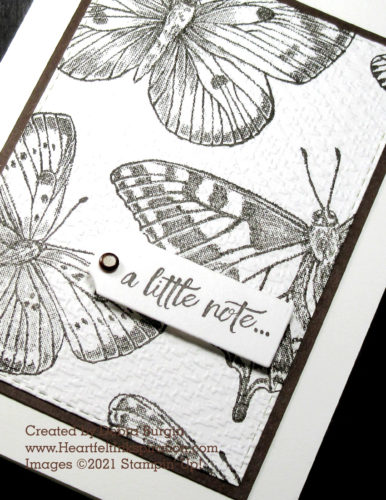 Butterfly Brilliance | This single stamp is a background stamp -- or is it?  Please click to read more! | Stampin' Up! | HeartfeltInkspiration.com | Debra Burgin