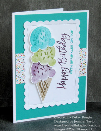 Sweet Ice Cream | A triple scoop of deliciousness!  Please click to read more! | Stampin' Up! | HeartfeltInkspiration.com | Debra Burgin