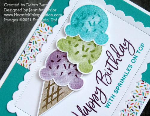 Sweet Ice Cream | A triple scoop of deliciousness!  Please click to read more! | Stampin' Up! | HeartfeltInkspiration.com | Debra Burgin