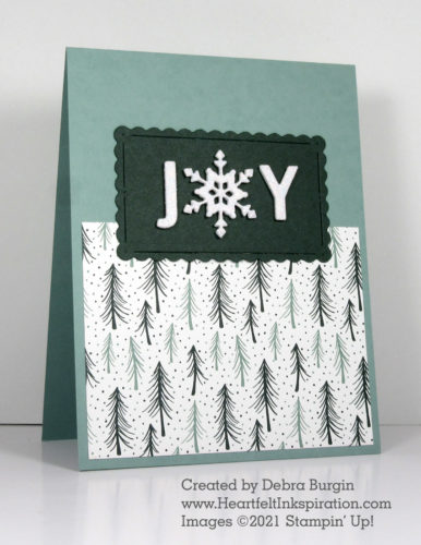 Tidings of Christmas | How I love the coordination of Stampin' Up! products, especially these 2021-2022 In Colors and the Designer Series Paper shown here.  Please click to read more! | Stampin' Up! | HeartfeltInkspiration.com | Debra Burgin