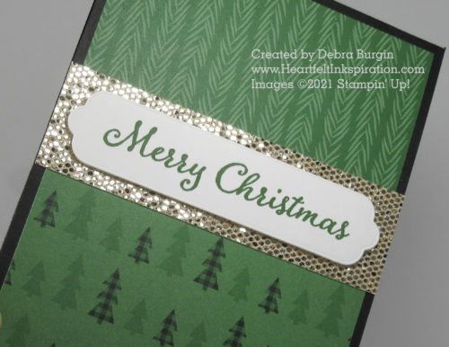 Evergreen Elegance | Black on a Christmas card -- yea or nay?  Please click to read more! | Stampin' Up! | HeartfeltInkspiration.com | Debra Burgin