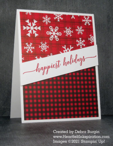 Heartfelt Wishes | It doesn't get any easier than CASEing a card by Stampin' Up!  This is the perfect Jingle Jump card!  Please click to read more! | Stampin' Up! | HeartfeltInkspiration.com | Debra Burgin