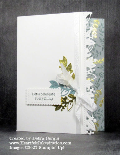 Eden’s Garden | This pretty card (inspired by Chris Smith) is appropriate for a variety of occasions.  Please click to read more! | Stampin' Up! | HeartfeltInkspiration.com | Debra Burgin