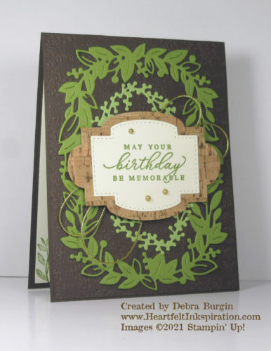 Timeless Tropical | Eden | How's this for drama?  I wanted to go in a different direction from the beautiful Ever Eden paper ... it worked!  Please click to read more! | Stampin' Up! | HeartfeltInkspiration.com | Debra Burgin