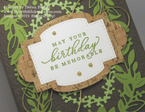 Timeless Tropical | Eden | How's this for drama?  I wanted to go in a different direction from the beautiful Ever Eden paper ... it worked!  Please click to read more! | Stampin' Up! | HeartfeltInkspiration.com | Debra Burgin