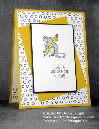 Mischievous Mice | Don't miss out on this host-only set, with the cutest rodents and wonderful sentiments!  Please click to read more! | Stampin' Up! | HeartfeltInkspiration.com | Debra Burgin