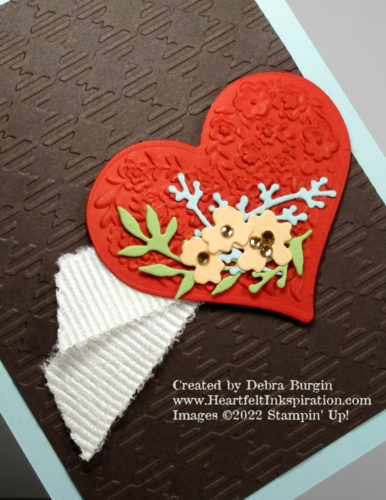 Bouquet of Love | Flowers of Home | Is there a sweeter combination than a heart and flowers?  Not right now, there isn't!  Please click to read more! | Stampin' Up! | HeartfeltInkspiration.com | Debra Burgin