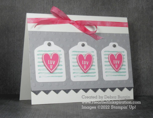 Sweet Conversations | Repetition and contrast are the design elements I used on this card.  Can you spot them?  Please click to read more! | Stampin' Up! | HeartfeltInkspiration.com | Debra Burgin