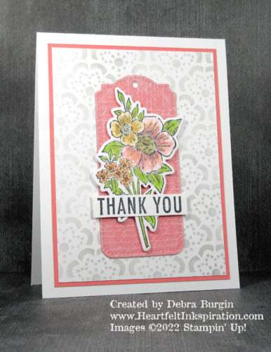 Blessings of Home | I can't help it: I love a tag on a card!  Please click to read more! | Stampin' Up! | HeartfeltInkspiration.com | Debra Burgin