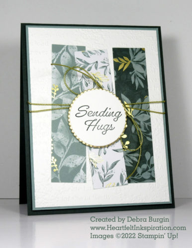 Eden's Garden | Repeating an element (here, gold) is a simple way to take your card design to WOW!  Please click to read more! | Stampin' Up! | HeartfeltInkspiration.com | Debra Burgin  