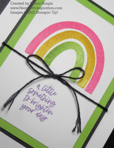 Rainbow of Happiness | Not your traditional rainbow, is it?  Please click to read more! | Stampin' Up! | HeartfeltInkspiration.com | Debra Burgin  