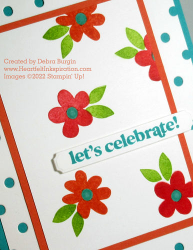 Simply Fabulous | Dots & Spots die | This card was inspired by the one on page 40 of the 2022-2023 Annual Catalog.  Please click to read more! | Stampin' Up! | HeartfeltInkspiration.com | Debra Burgin  