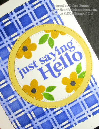 Simply Fabulous | Picture this plaid in your favorite colors -- you can do it with the Artistic Mix Decorative Masks!  Please click to read more! | Stampin' Up! | HeartfeltInkspiration.com | Debra Burgin  