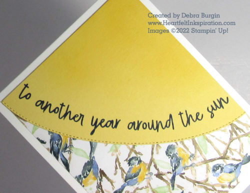 Amazing Phrasing | This July-August 2022 Sale-A-Bration offering lives up to its name!  I took advantage of the flexibility of photopolymer to shape the words on the front of the card.  Please click to read more! | Stampin' Up! | HeartfeltInkspiration.com | Debra Burgin  